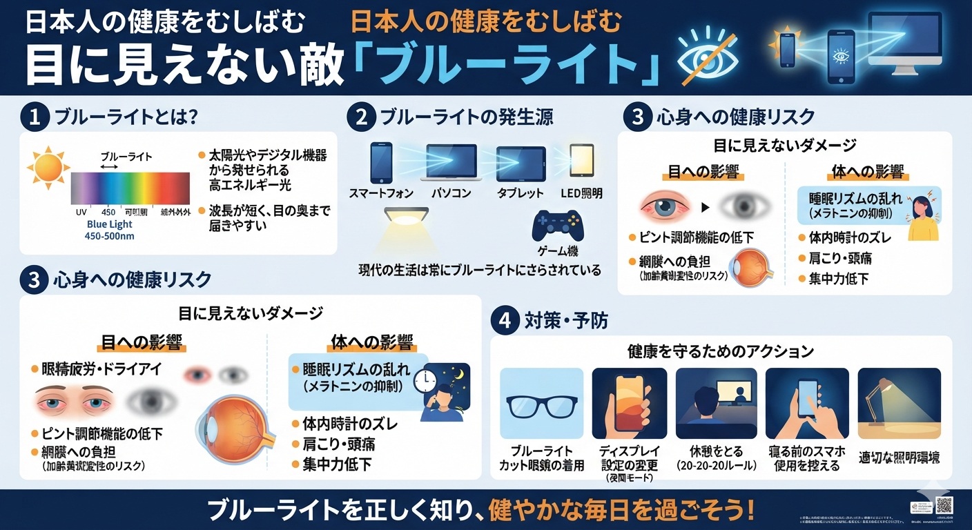 今、日本人の健康をむしばむ“目に見えない敵「ブルーライト」”